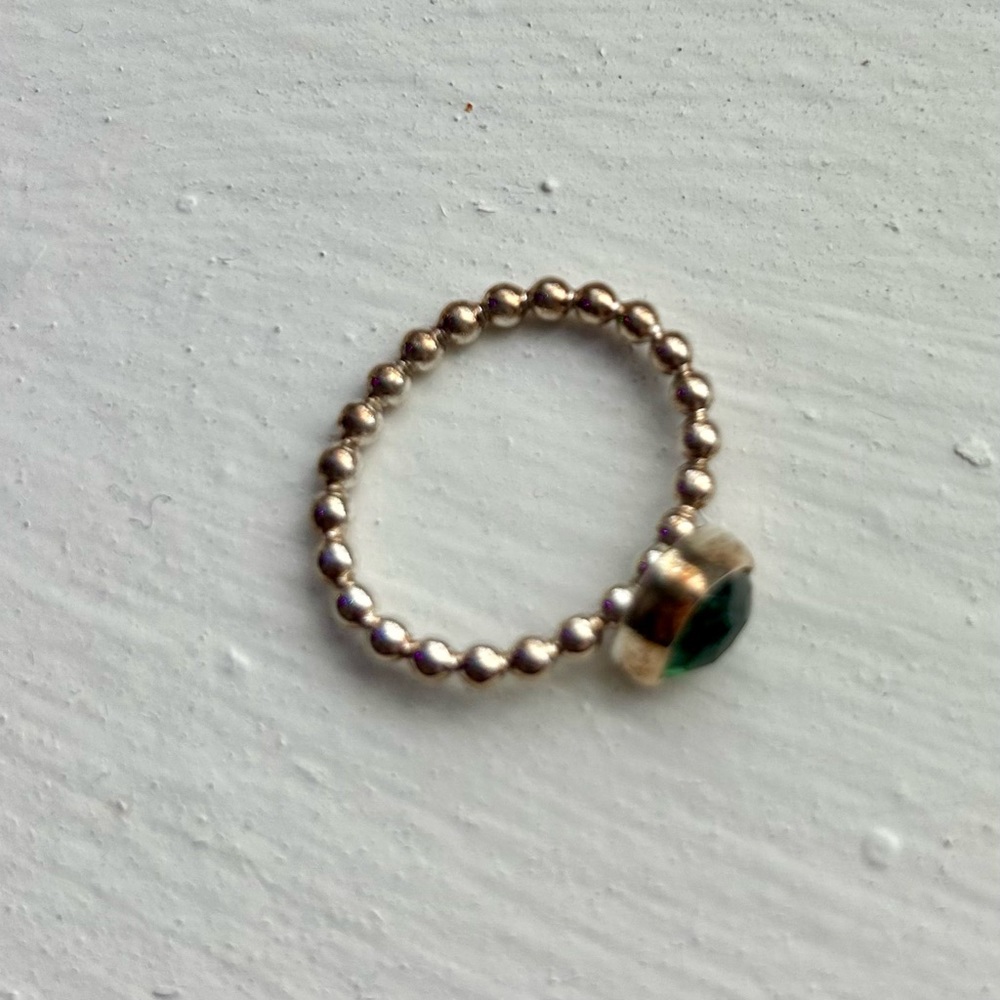 Salty Boat Studios Sea glass sterling silver ring - Picture 5 of 6